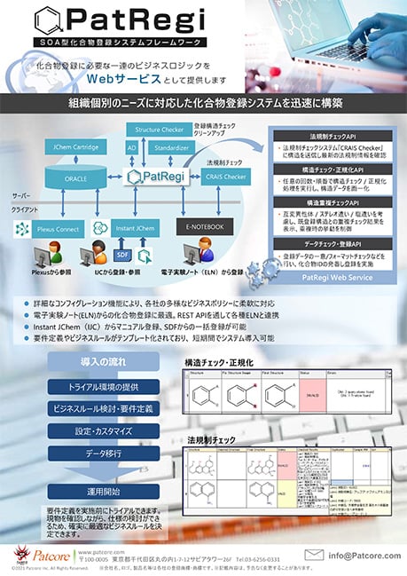 化合物登録システム『PatRegi|SM』で確実な化合物管理を！