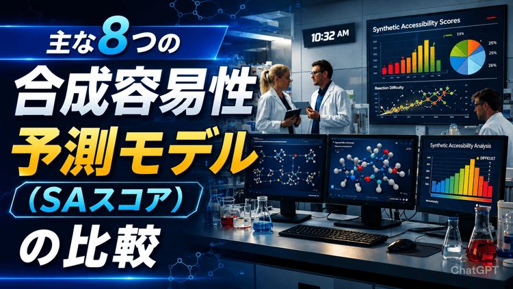 【PAT】主な8つの合成容易性予測モデル（SAスコア）の比較