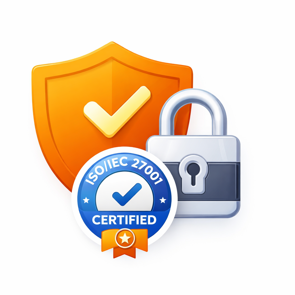 セキュリティ認証とISMSアイコン